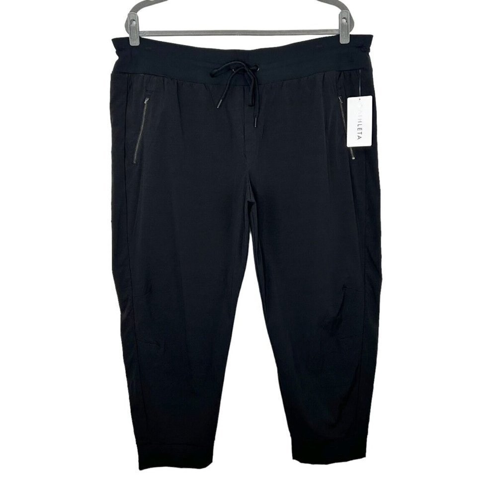 NEW Athleta Trekkie North Joggers Womens Plus Size 26 Black Nylon‎ Hiking Pants
